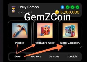 Gemz Coin Daily Combo Cards